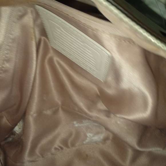 Coach Cream Satchel with Signature Design - Picture 12 of 14